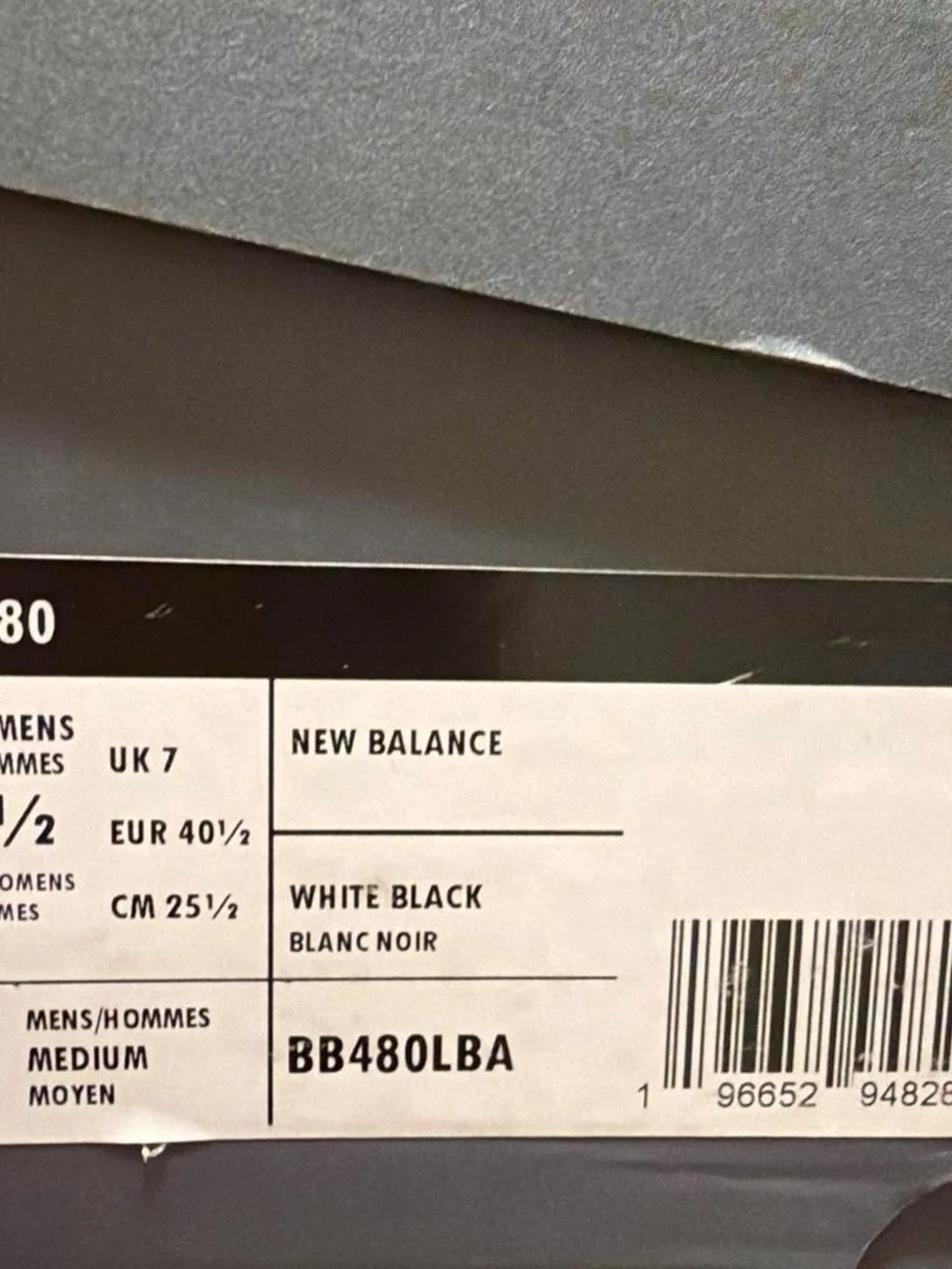New Balance Black and White Retro Court Sneakers